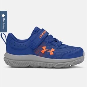 Under Armour BINF Assert 10 AC Kids Sneakers in Blue and Orange